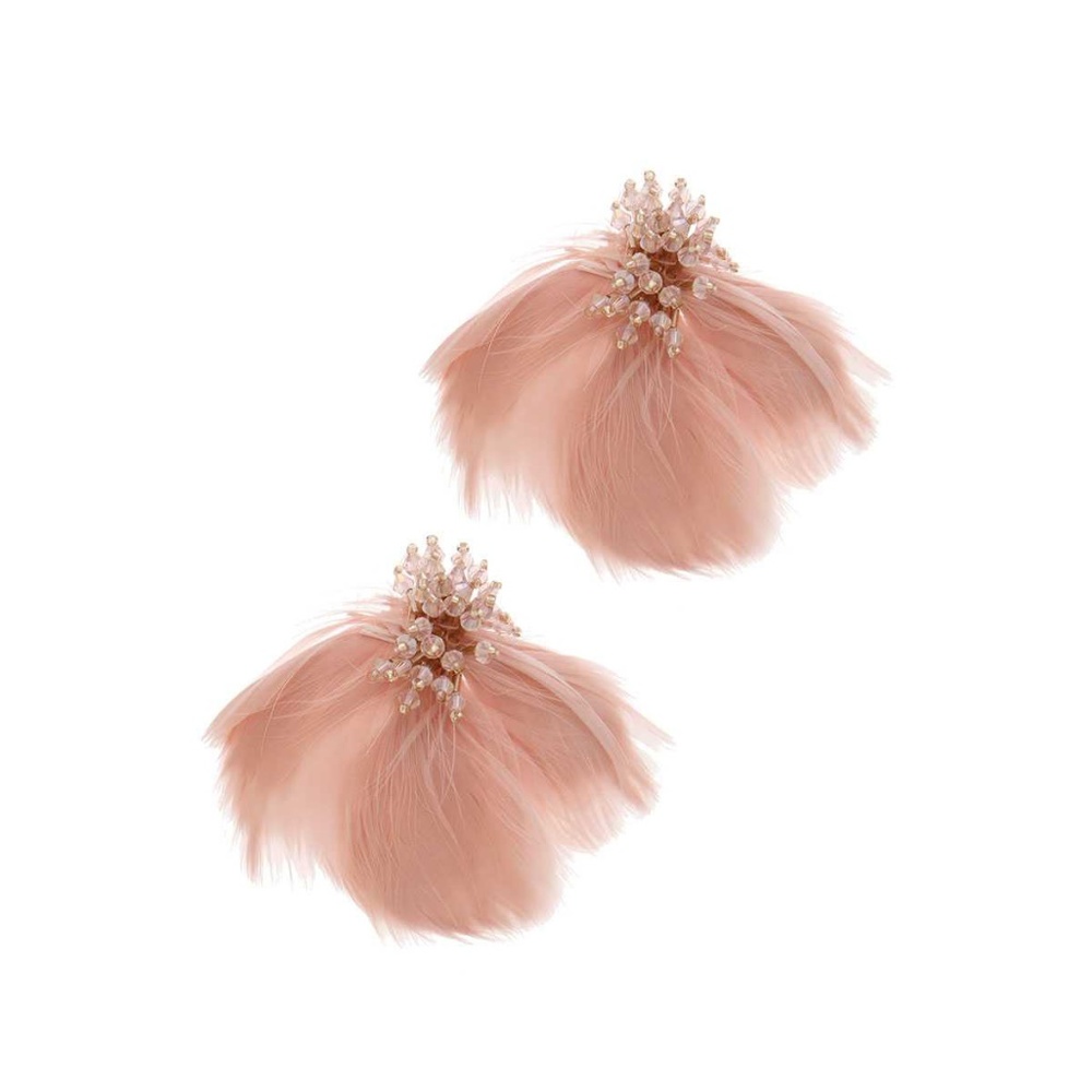 Chic Stylish Bead/ Feather Earrings